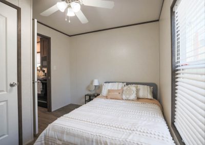 Model bedroom at Aldea Manufactured Home Community in Fort Worth, Texas