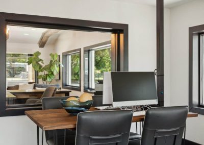 Resident business center with computers at Aldea Manufactured Home Community in Fort Worth, Texas