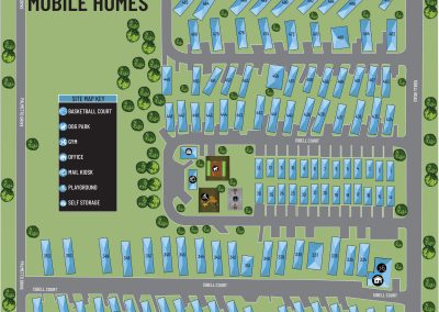 Site map of Aldea Manufactured Home Community in Fort Worth, Texas